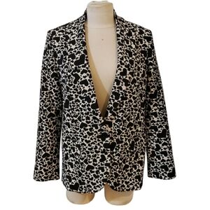 Zadig & Voltaire 🖤 Ivory & Black Heart Blazer - Size 36/US 6